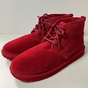 UGG Neumel II Chukka Boots Red Suede Big Kids Size 6